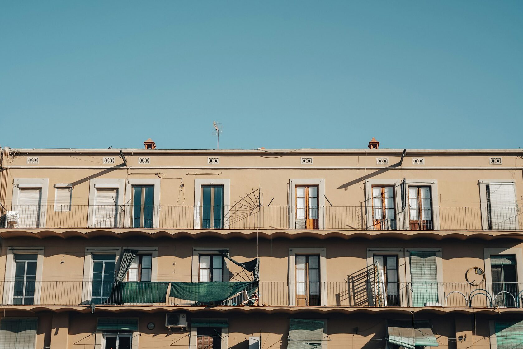 Iberian architecture in warm light