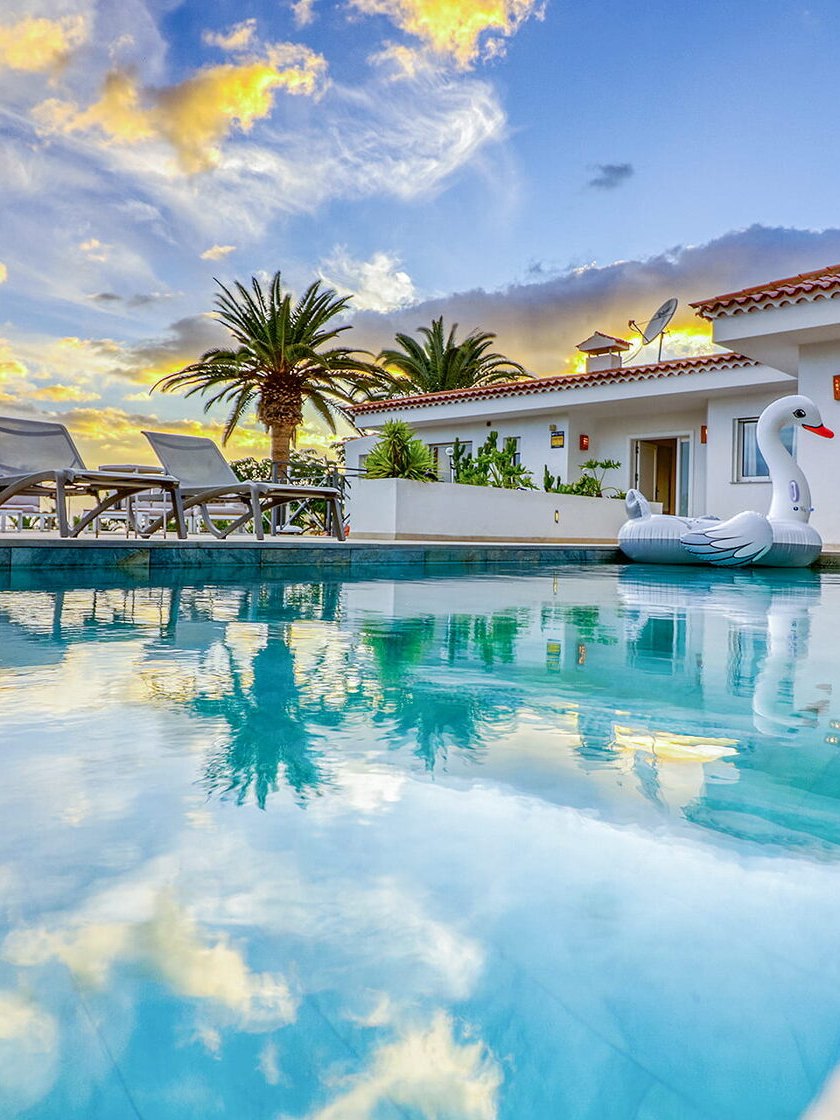 The pool at sunset