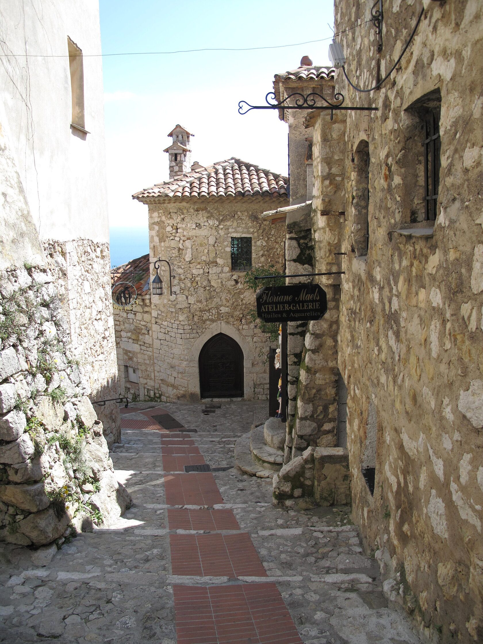 Stone lane and steps in Èze’s medieval heart