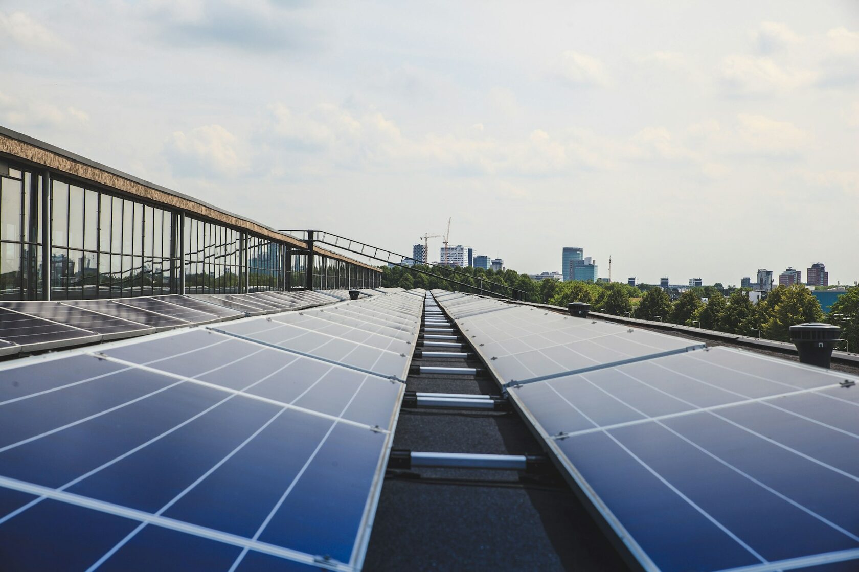 Painéis solares e Moradias comercais
