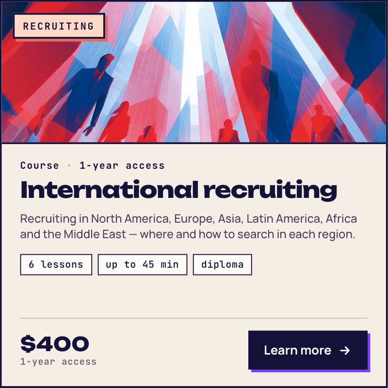International recruiting