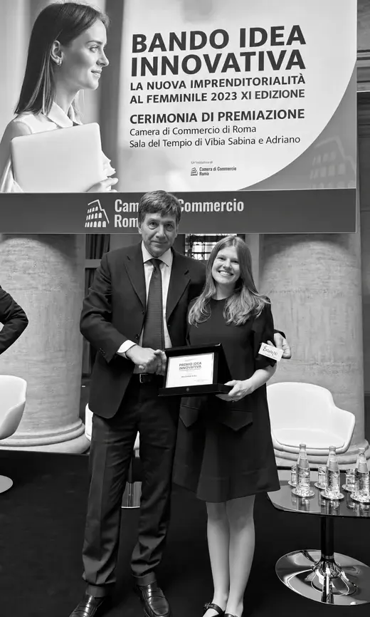 Premiazione Idea Innovativa 2023, Camera di Commercio di Roma: riconoscimento a BELONINA SRL.