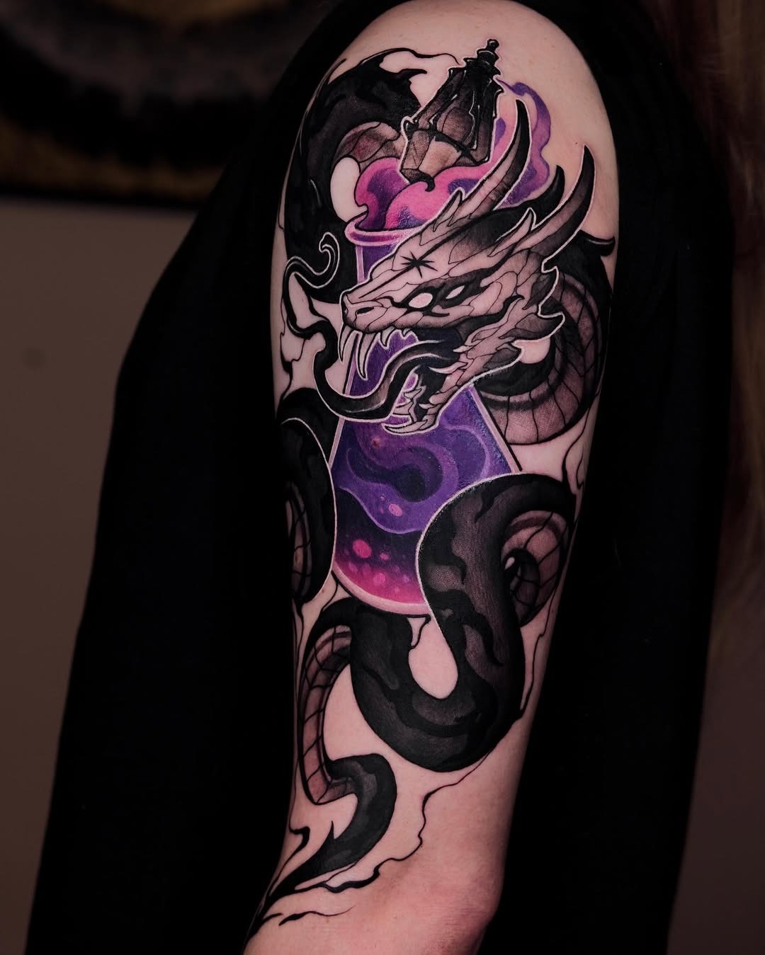 Neo-Traditional Tattoo von Lu – Arbeit 7