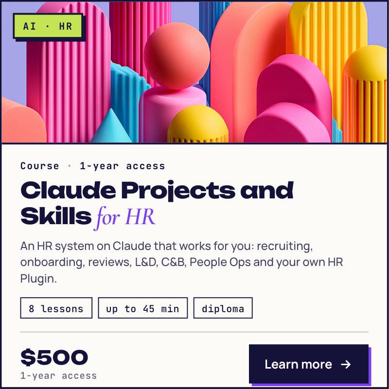 Claude Projects and Skills for HR