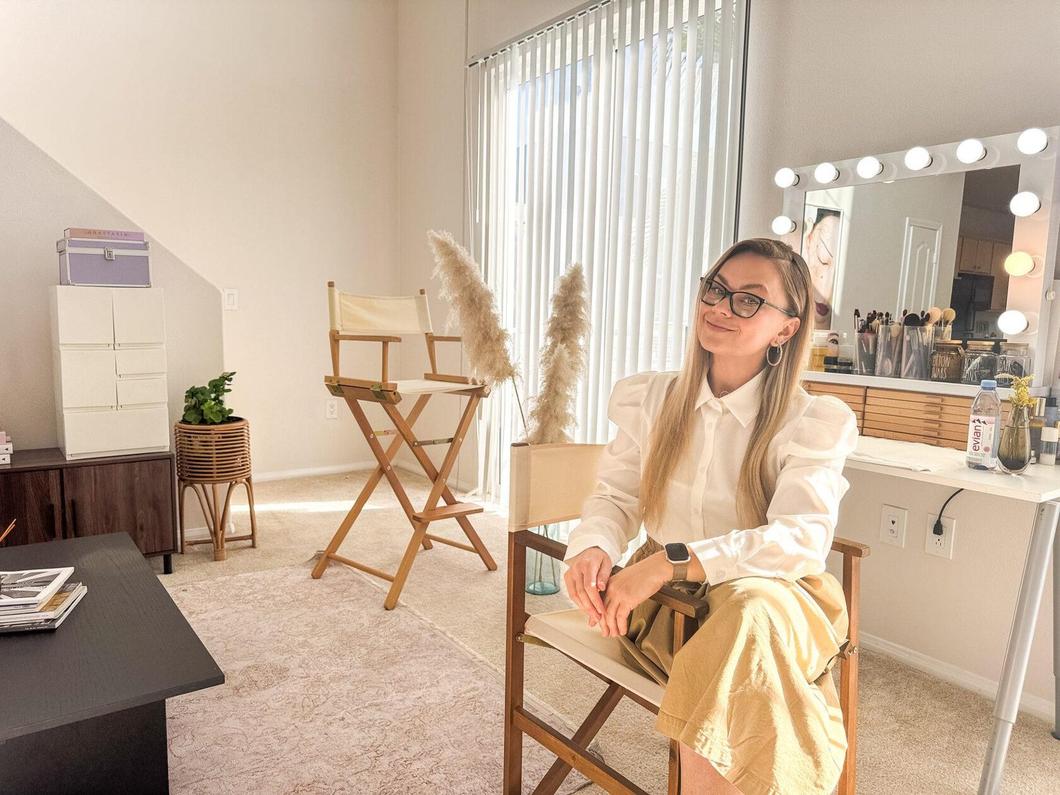 Makeup artist Kate Kats in her Los Angeles studio