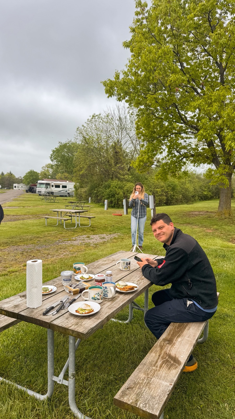 Breakfast outside