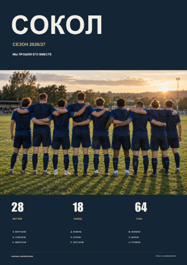 Team Season Poster — демонстрационный мастер-макет