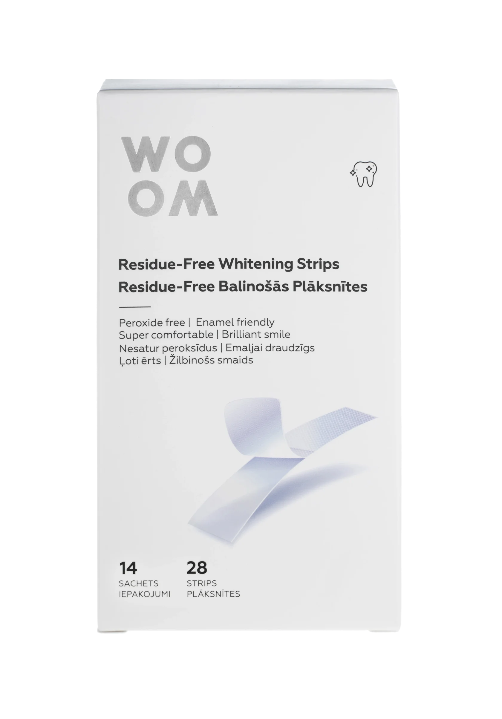 RESIDUE-FREE WHITENING STRIPS Whitening strips