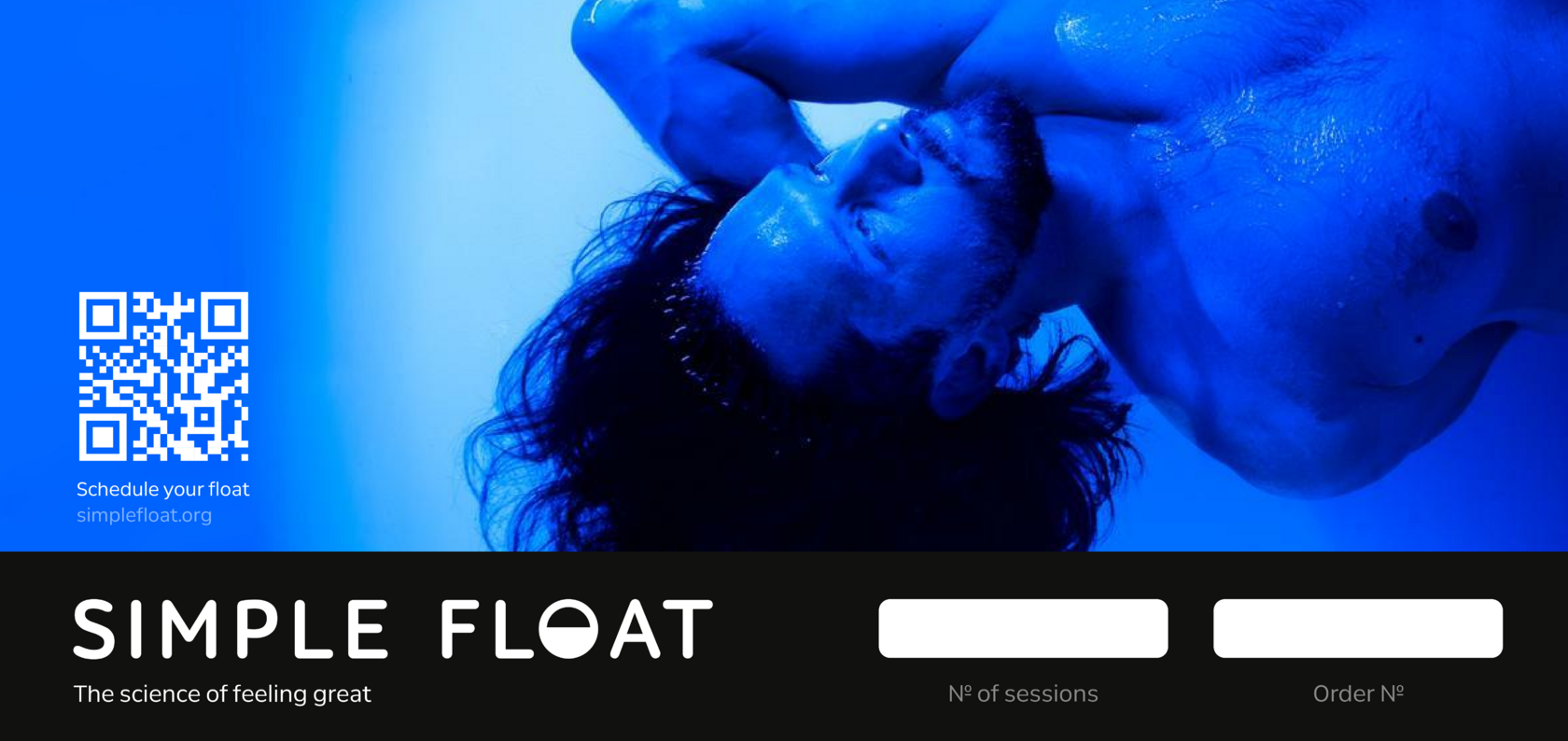 Floating in blue light