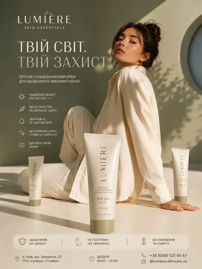 AI ad for Lumière cosmetics