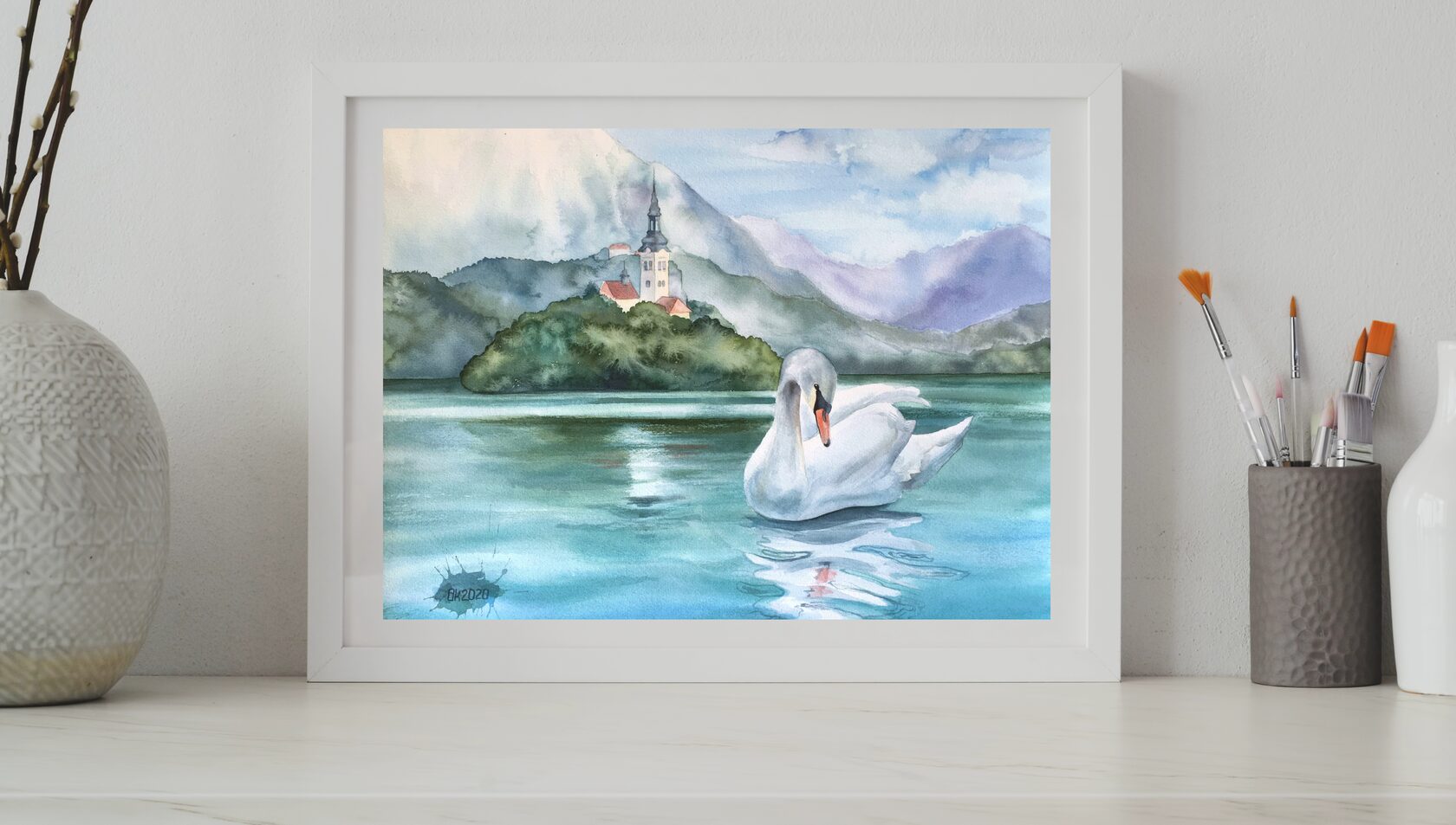 Lake Bled and swan 