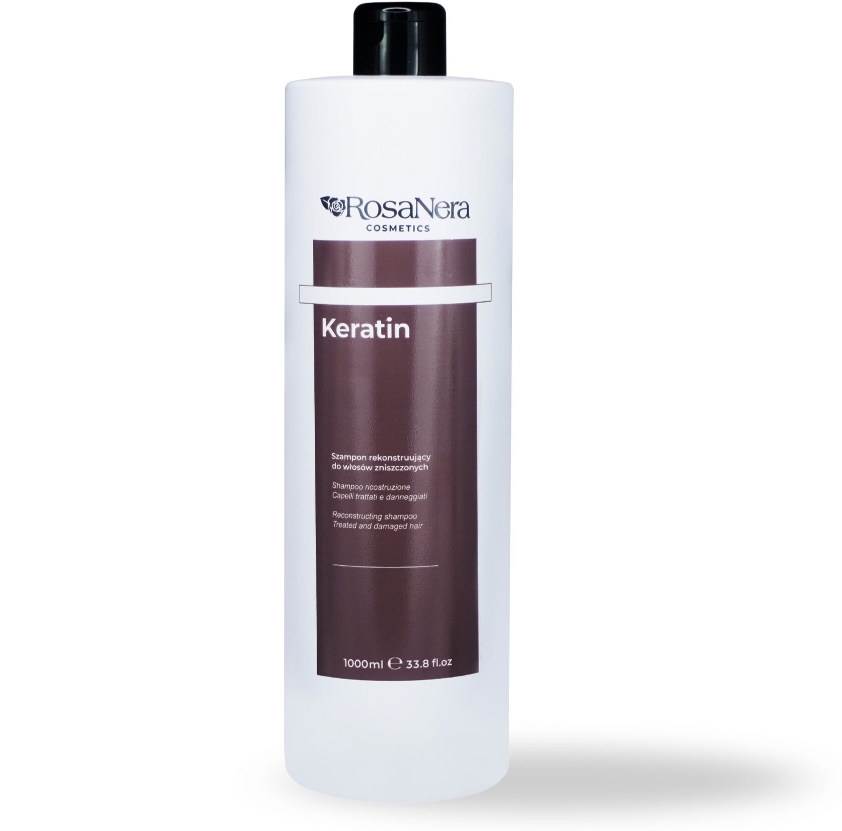 ROSA NERA KERATIN šampūnas dažytiems ir pažeistiems plaukams, 1000 ml