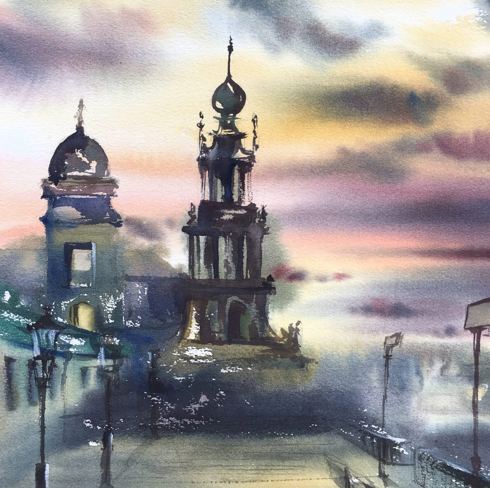 Dresden Watercolor Painting
