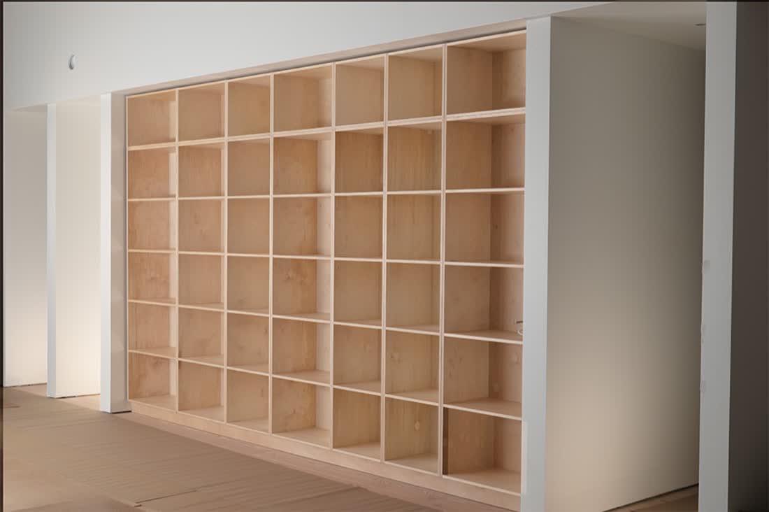 Shelving wall frame