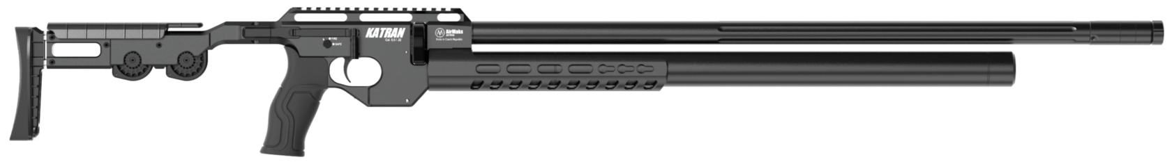 AirMaks arms Katran X HP extra high power pcp rifle slug version black color