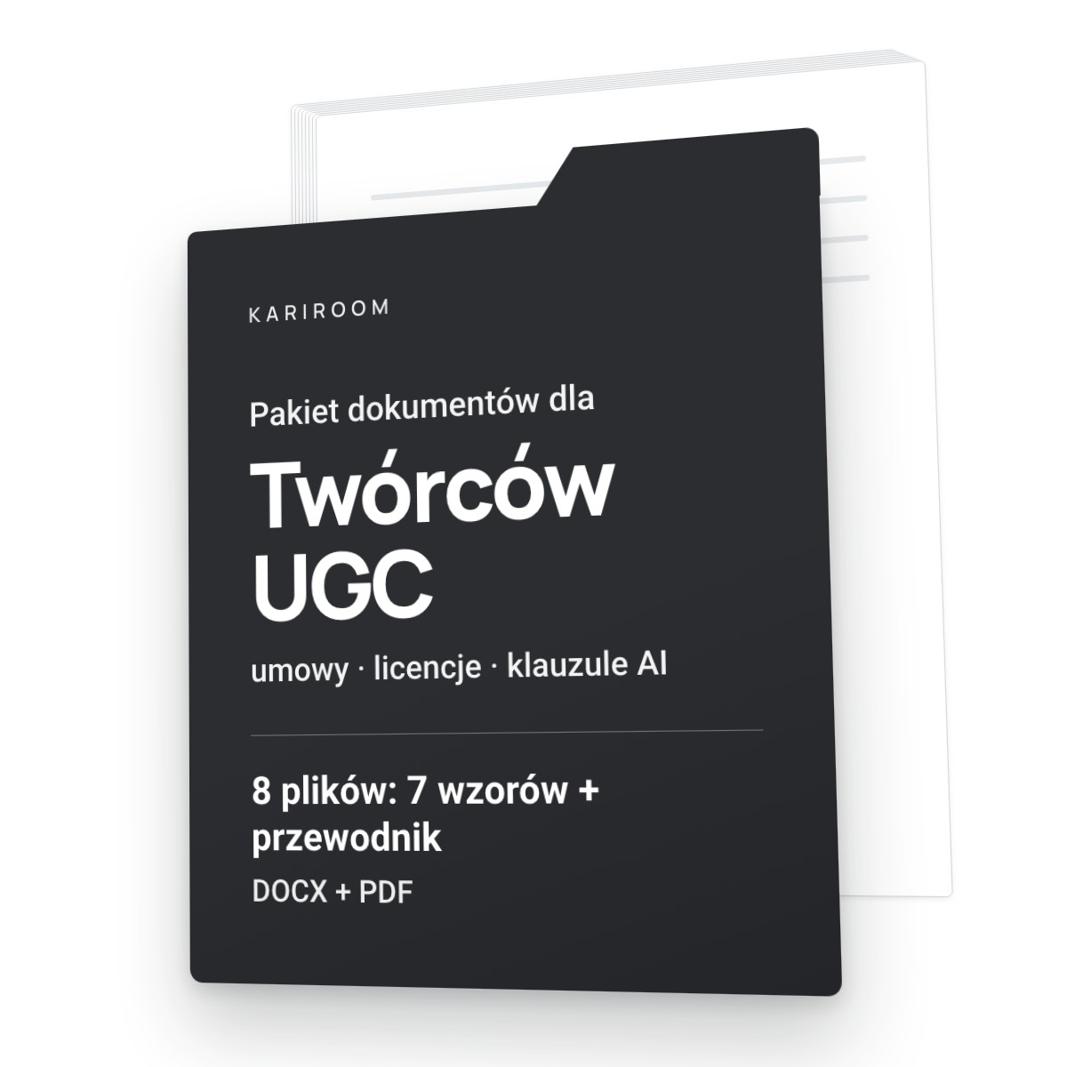 Pakiet dokumentów dla twórców UGC — 8 plików DOCX + PDF