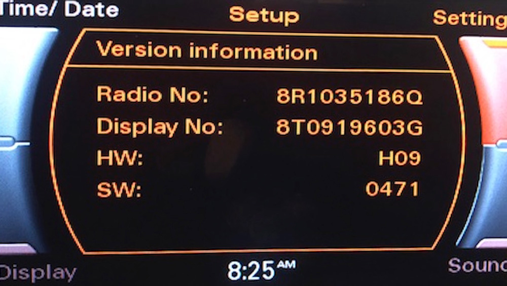 audi, Concert, Symphony, system, radio, head, unit, screen, lcd, menu, software, version, update, how to, install