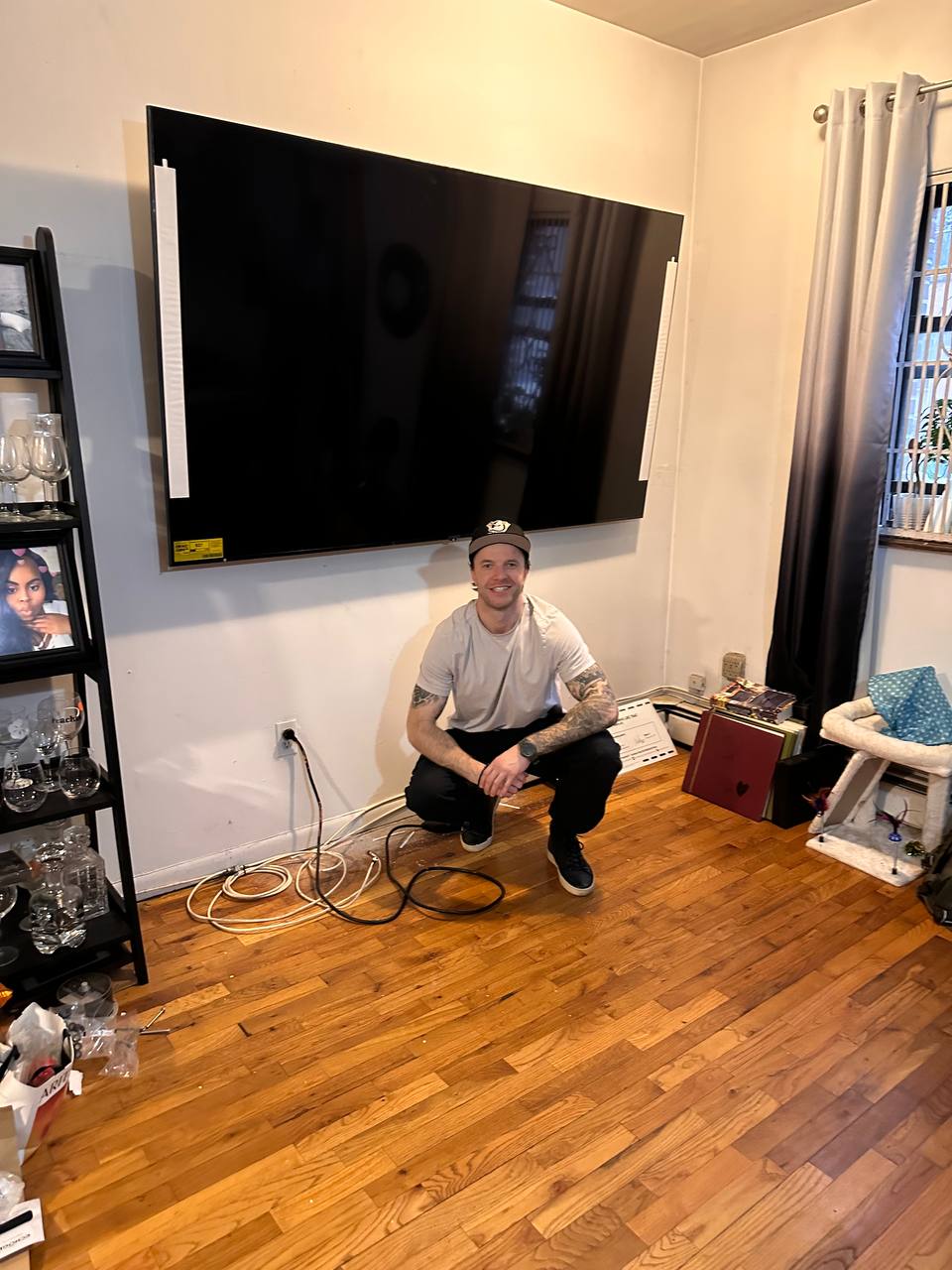 90″ install