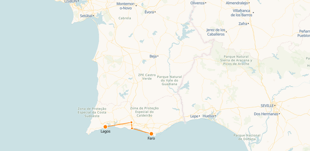 Faro nach Lagos Zugfahrpläne und Tickets Portugal Züge