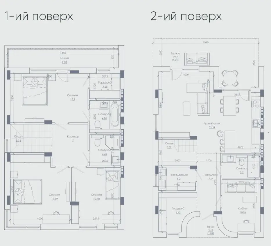 ONE CLUB VILLAGE — планировка дуплекса 4