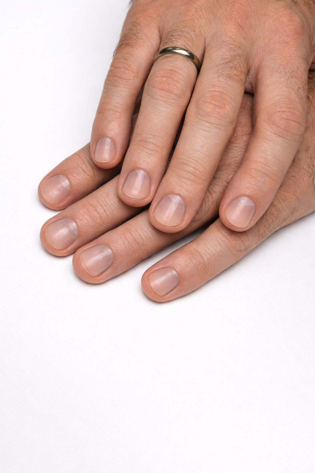 Men's manicure at OLOLO Nails salon, Bucharest Sector 1, clean and well-maintained nails with quality services