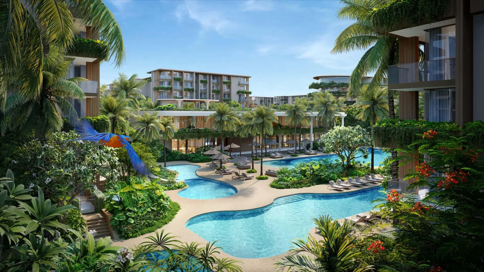 Lake Residences — вид на бассейн Long Lake 150 метров
