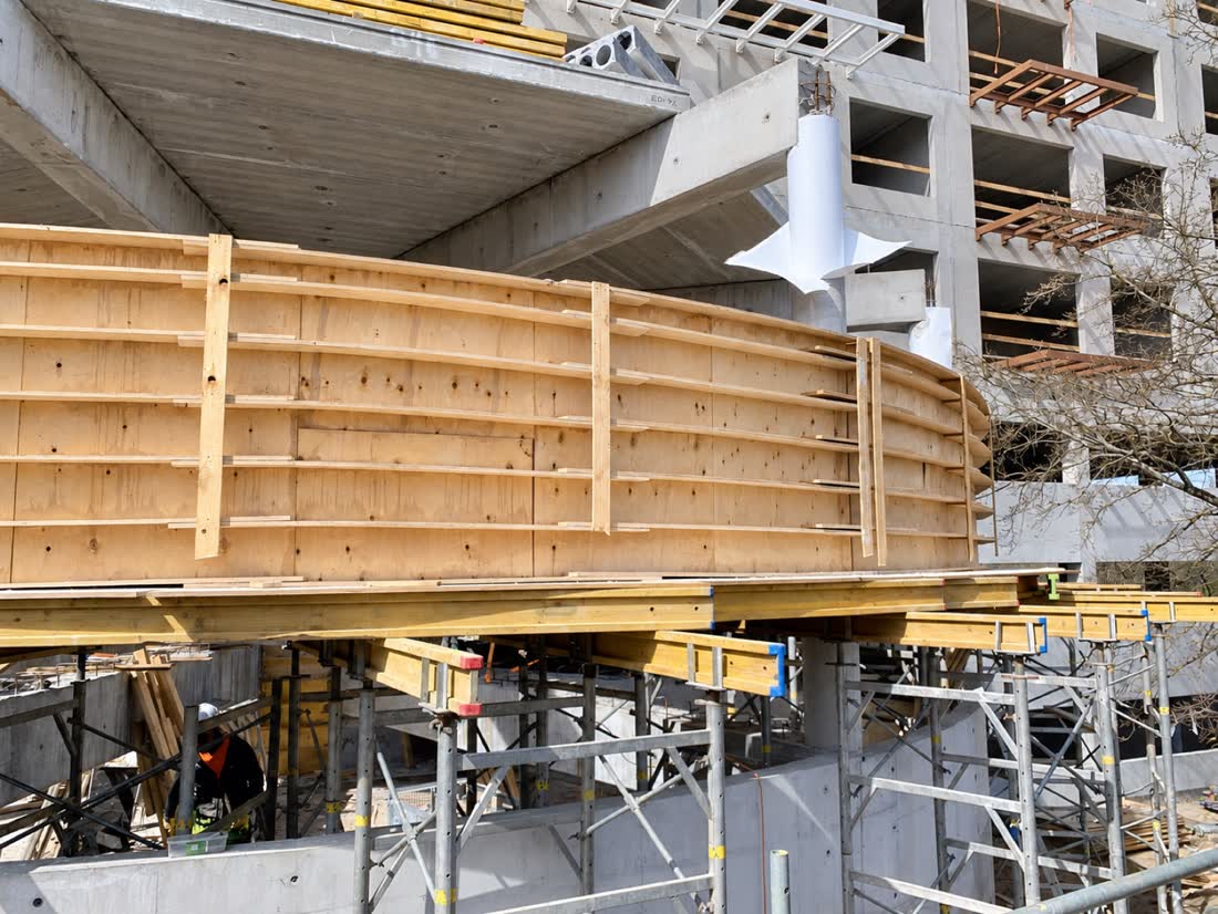 Formwork in place