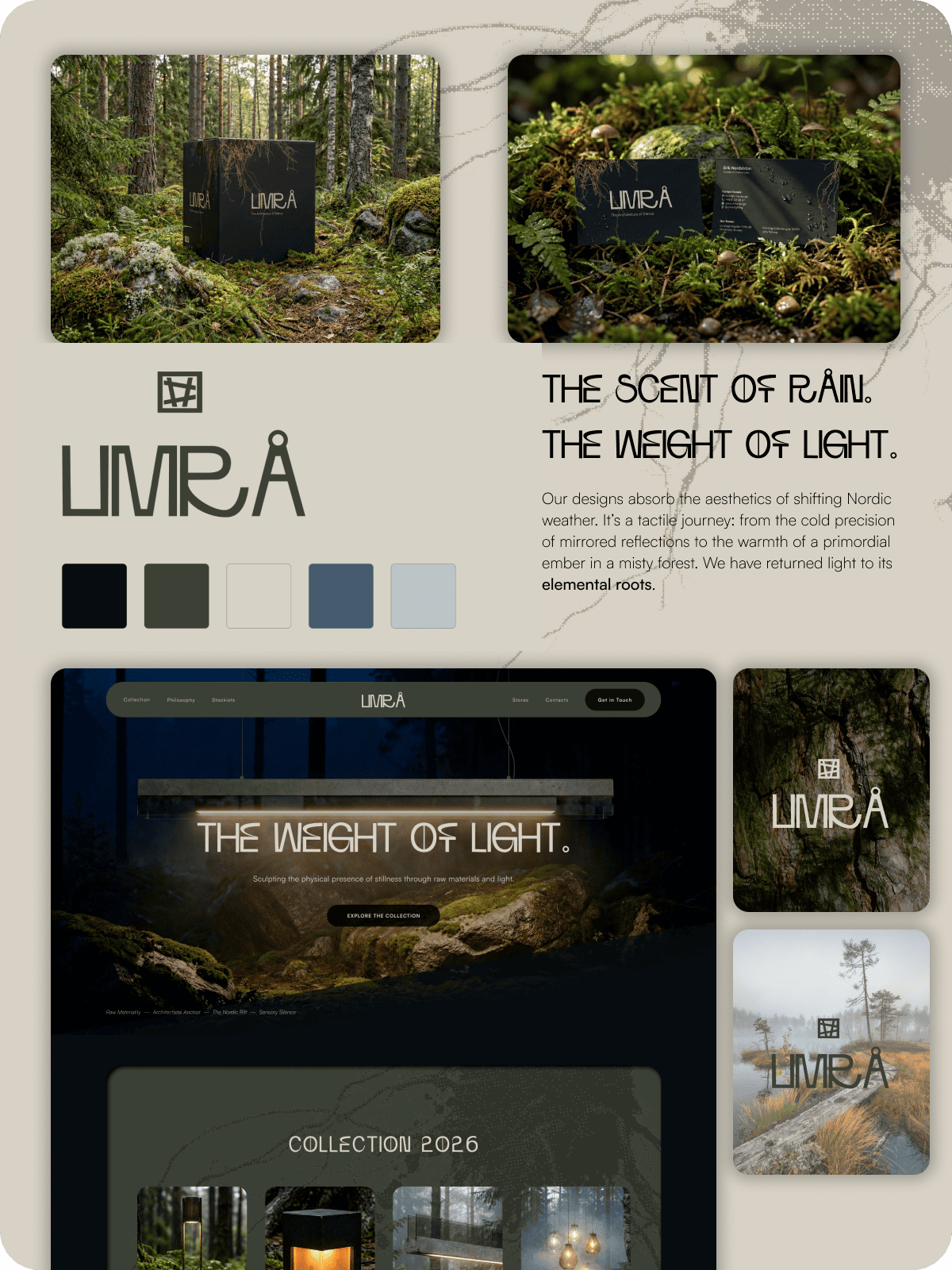 Разработка визуальной айдентики и брендинга для премиального проекта.