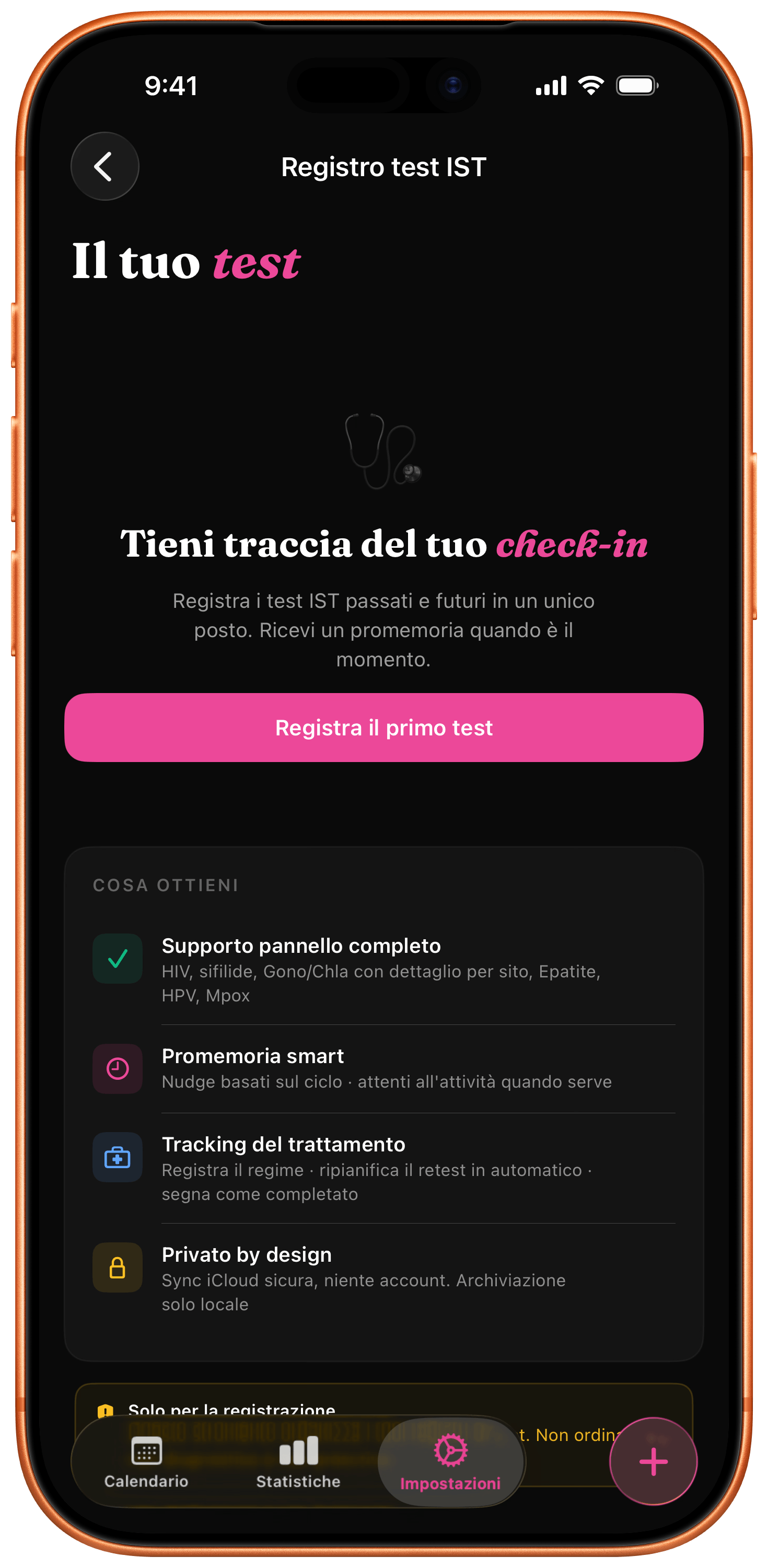 Registro test IST