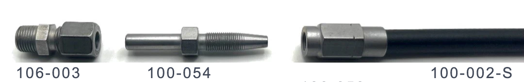 Обжимной штуцер + винтовая втулка + обжимной фитинг