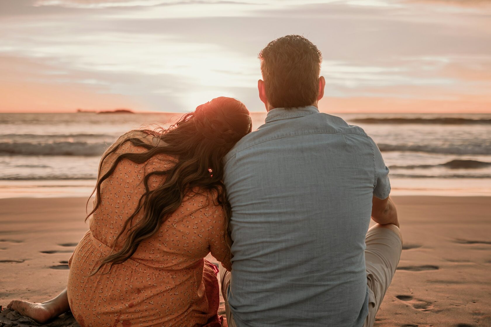 Photography session at golden hour