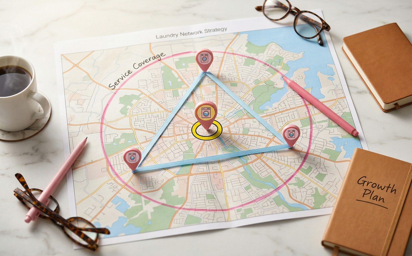 Мережа пралень на карті