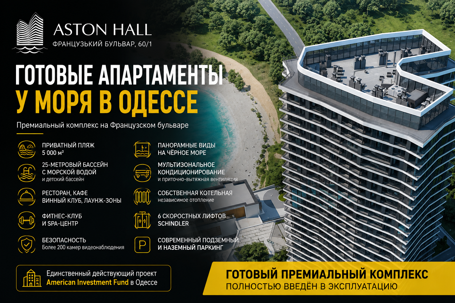 Aston Hall — готовые апартаменты у моря