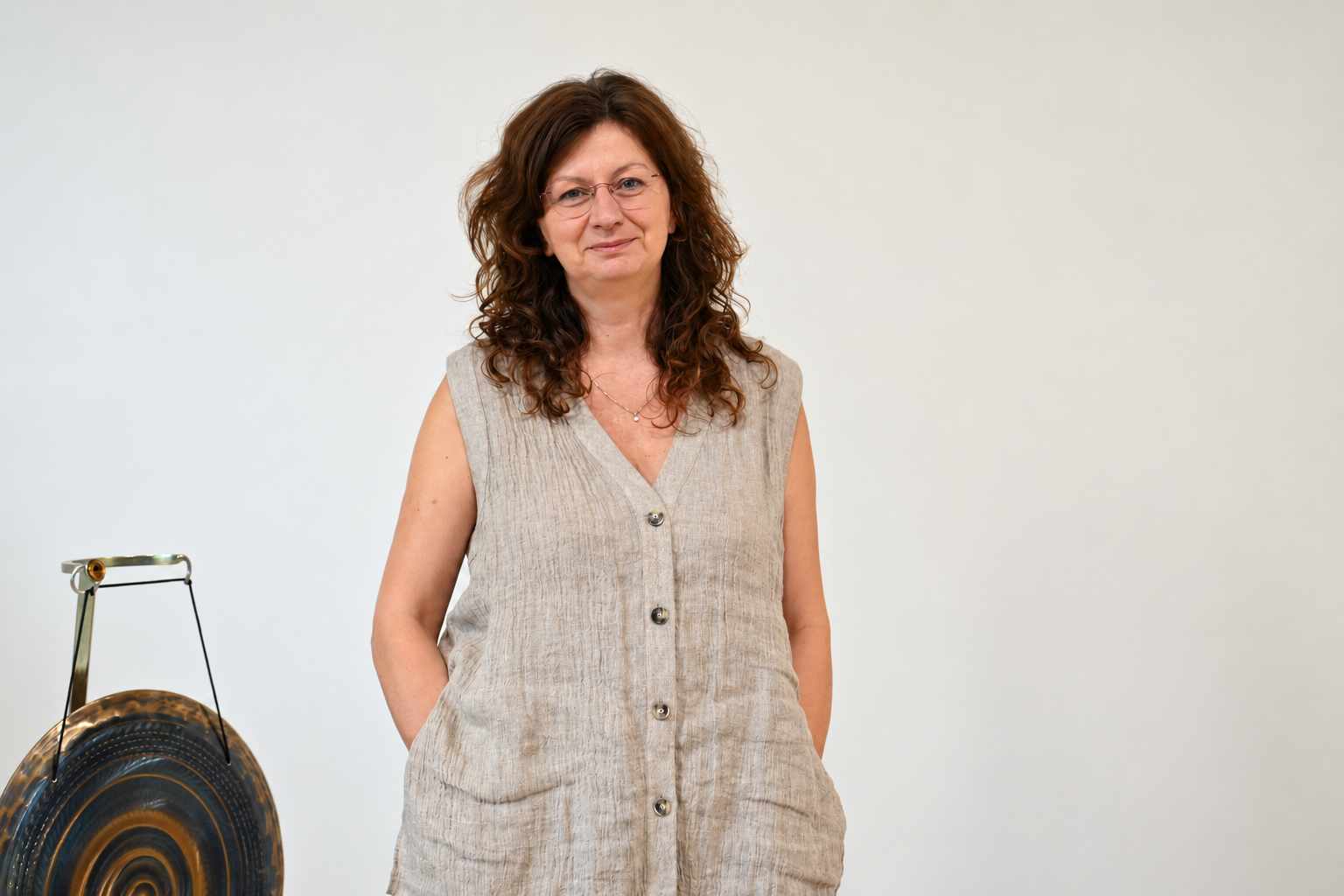 Margita Losová, průvodkyně zvukovými lázněmi v Nuna Studiu