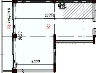 1-комнатная квартира в ЖК OZONE Residence — планировка 2