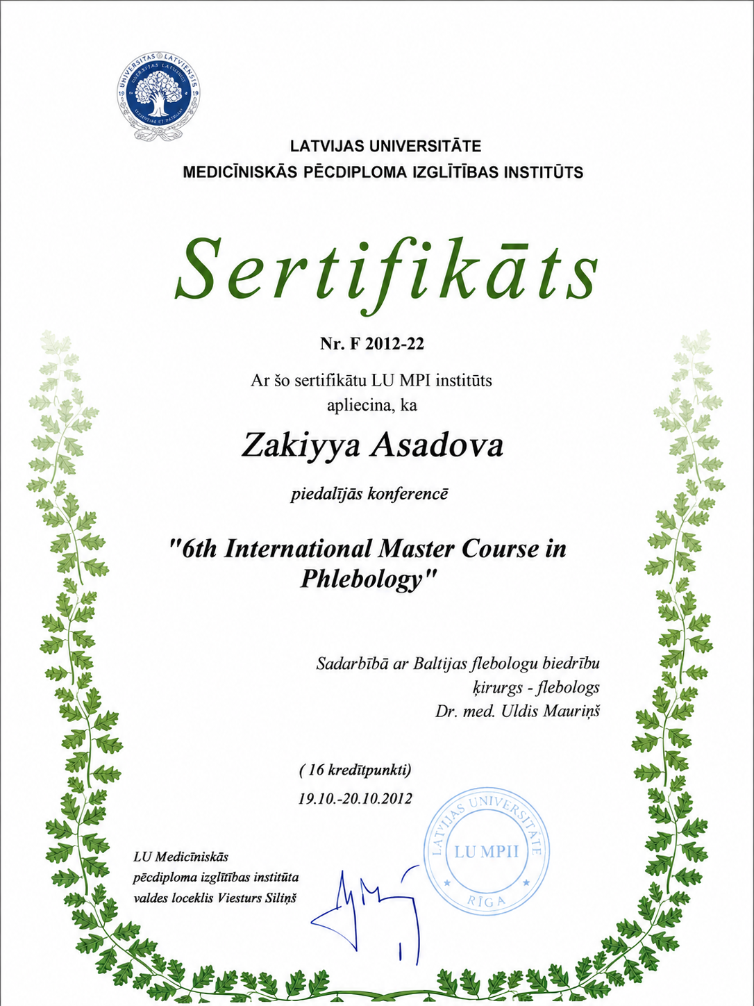 Certificate 9