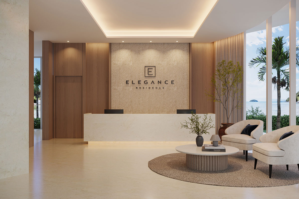 Hotel-style lobby entrance of Elegance Residence