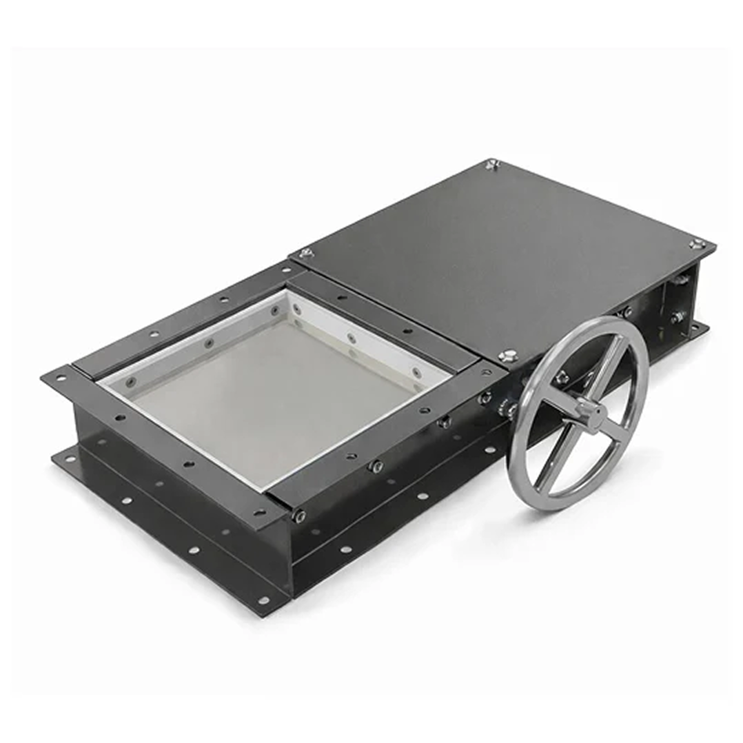 Manual or electric grain conveyor slide gate