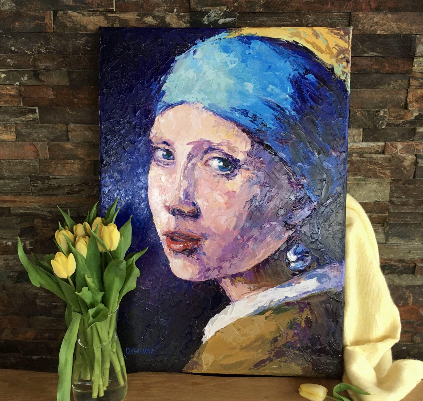 Girl with a Pearl Earring​ oil painting