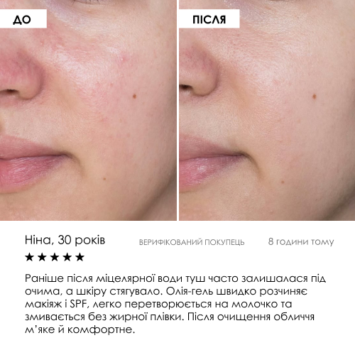 Текстура гідрофільної олії-гелю ROBEAUTY