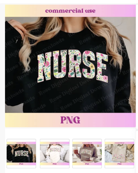 Floral Nurse PNG