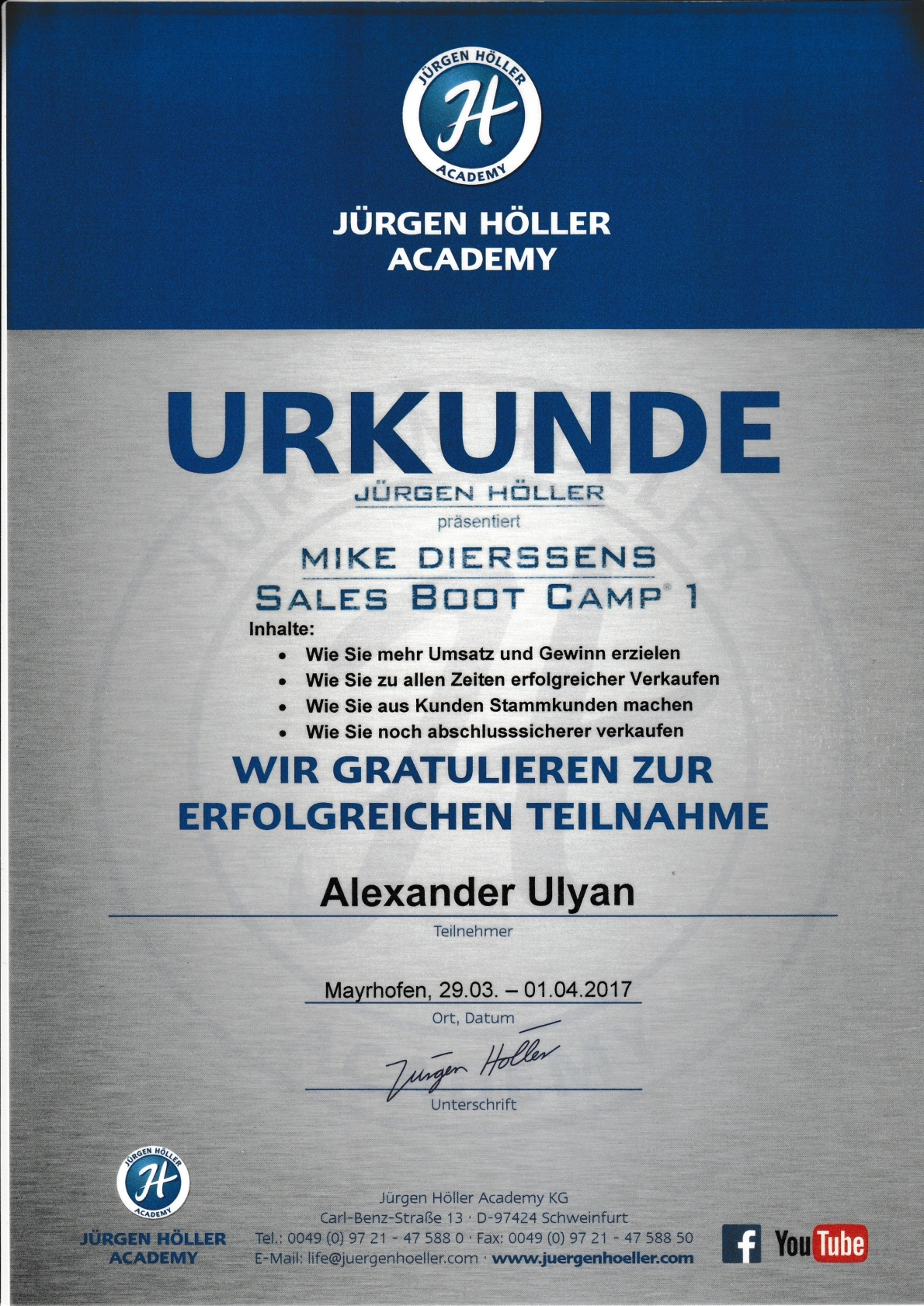 Weiterbildung Vertrieb und Kommunikation