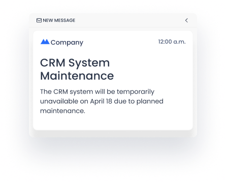 maintenance desktop alert