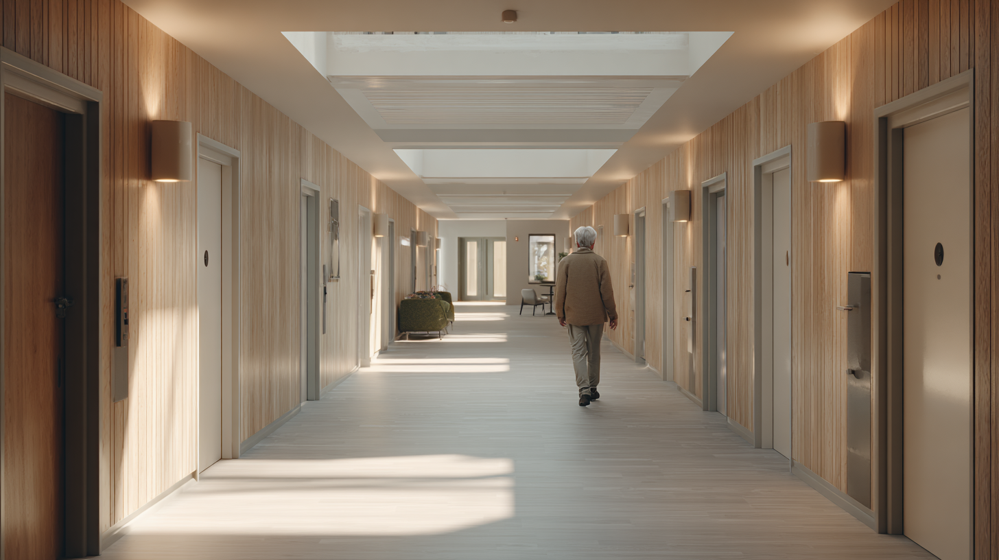 Supported housing corridor protected by a reliable CCTV system