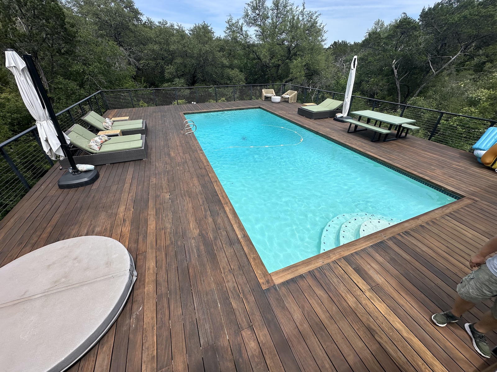 Finished IPE deck restoration photo West Lake Hills TX
