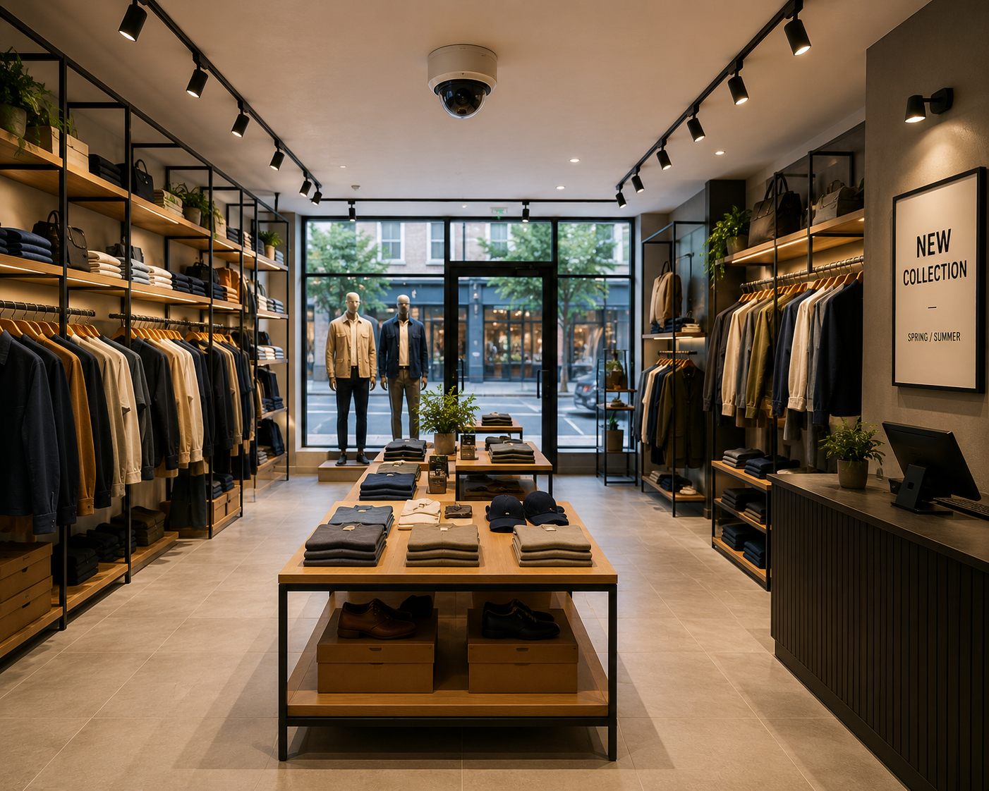 Retail shop protected by CCTV