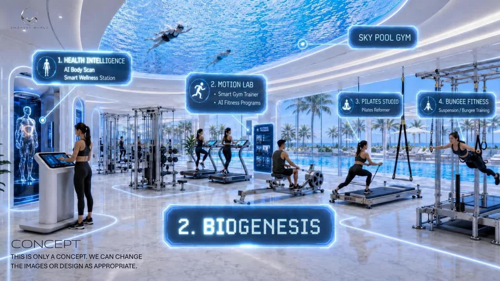 Biogenesis smart fitness with lagoon views at Embassy World Pattaya