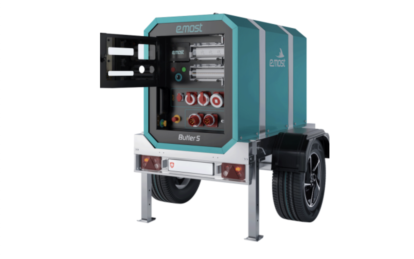 emost Butler S 50/25 – mobile energy storage on a trailer