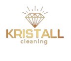 Логотип клінінгової компанії, на якому написано Kristall cleaning 