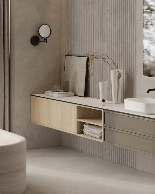 Bespoke bathroom cabinetry and fitted vanity unit in Peterborough